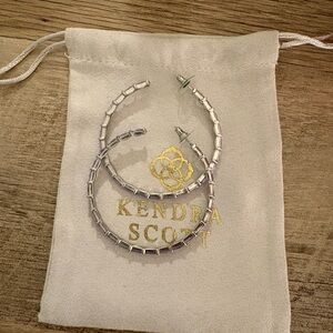 Kendra Scott Blair Earring - Silver with Purple Jewels